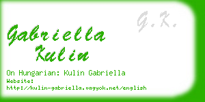gabriella kulin business card